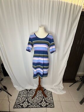 ✨ Tommy Bahama Striped T-Shirt Dress | Blue Pink Green | Size Small